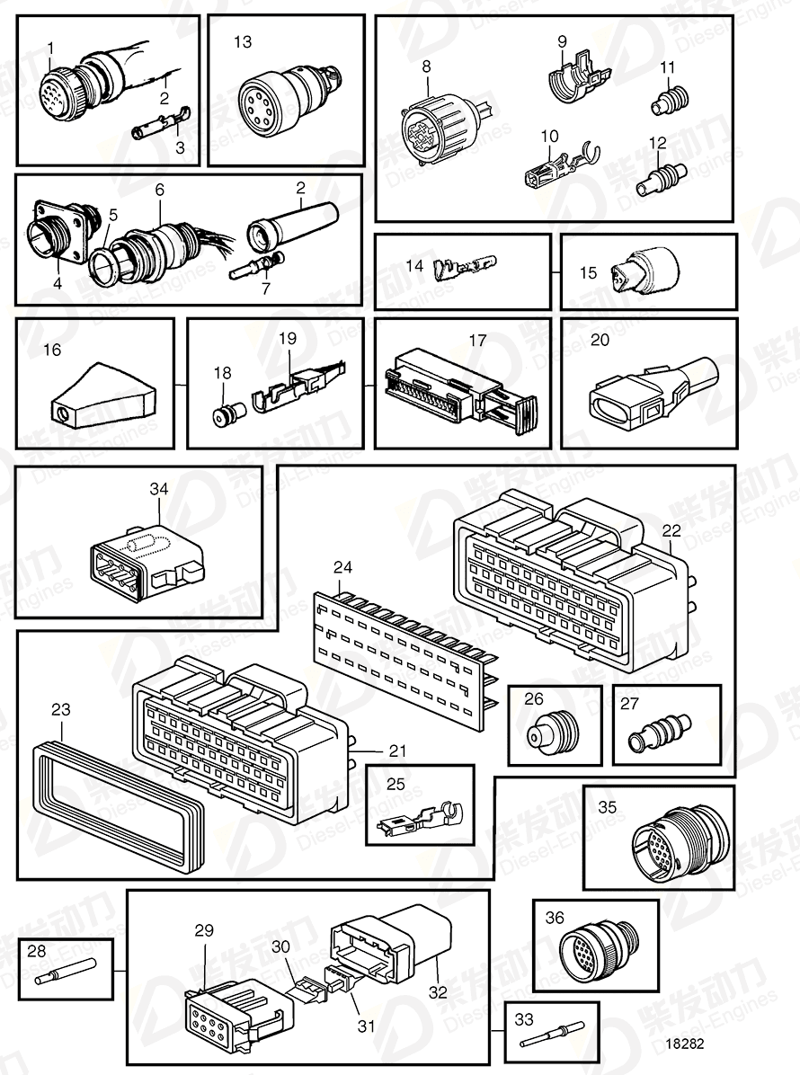 VOLVO Cable terminal 849959 Drawing